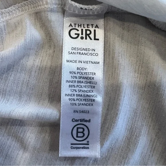 Athleta Girl • White Double the Fun Tank • Size L/12 - Picture 6 of 6